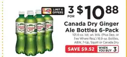 ShopRite Canada Dry Ginger Ale Bottles 6-Pack offer