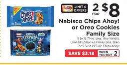 ShopRite Nabisco Chips Ahoy! or Oreo Cookies Family Size offer
