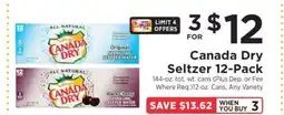 ShopRite Canada Dry Seltzer 12-Pack offer