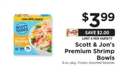ShopRite Scott & Jon's Premium Shrimp Bowls offer