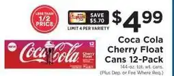 ShopRite Coca Cola Cherry Float Cans 12-Pack offer
