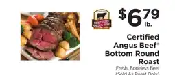 ShopRite Certified Angus Beef Bottom Round Roast offer