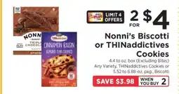 ShopRite Nonni’s Biscotti or THINaddictives Cookies offer