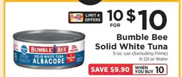 ShopRite Bumble Bee Solid White Tuna offer