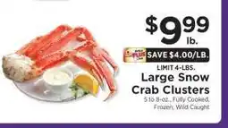 ShopRite Large Snow Crab Clusters offer