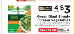 ShopRite Green Giant Simply Steam Vegetables offer