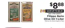 ShopRite Filippo Berio Olive Oil 1-Liter offer