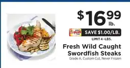 ShopRite FRESH WILD CAUGHT SWORDFISH STEAKS offer