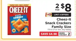 ShopRite Cheez-It Snack Crackers Family Size offer