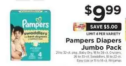 ShopRite Pampers Diapers Jumbo Pack offer