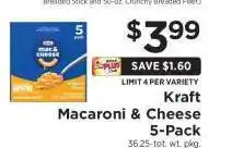 ShopRite Kraft Macaroni & Cheese 5-Pack offer