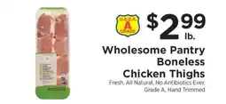 ShopRite Wholesome Pantry Boneless Chicken Thighs offer