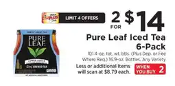 ShopRite Pure Leaf Iced Tea 6-Pack offer
