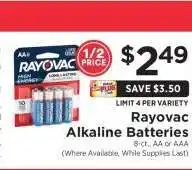 ShopRite Rayovac Alkaline Batteries offer