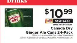 ShopRite Canada Dry Ginger Ale Cans 24-Pack offer