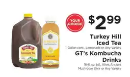 ShopRite Turkey Hill Iced Tea / GT'S Kombucha Drinks offer