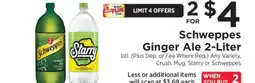 ShopRite Schweppes Ginger Ale 2-Liter offer