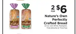 ShopRite Nature's Own Perfectly Crafted Bread offer