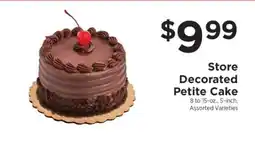 ShopRite Store Decorated Petite Cake offer