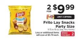 ShopRite Frito Lay Snacks Party Size offer