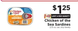 ShopRite Chicken Of The Sea Sardines offer