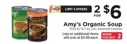ShopRite Amy's Organic Soup offer