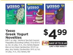 ShopRite Yasso Greek Yogurt Novelties offer