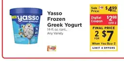 ShopRite Yasso Frozen Greek Yogurt offer