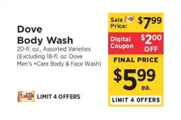 ShopRite Dove Body Wash offer