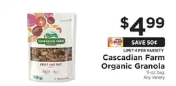 ShopRite Cascadian Farm Organic Granola offer