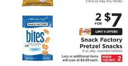 ShopRite Snack Factory Pretzel Snacks offer