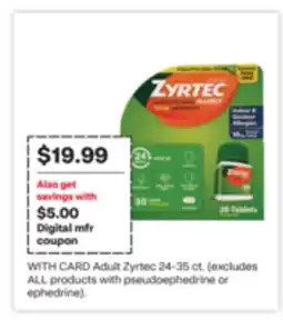 CVS Adult Zyrtec 24-35 ct offer