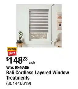 The Home Depot Bali Cordless Layered Window Treatments offer