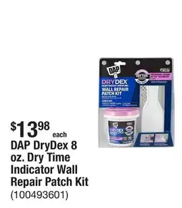 The Home Depot DAP DryDex 8 oz. Dry Time Indicator Wall Repair Patch Kit offer
