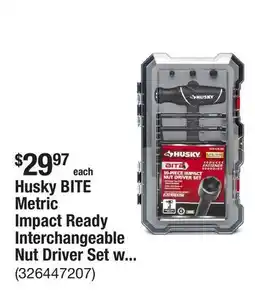 The Home Depot Husky BITE Metric Impact Ready Interchangeable Nut Driver Set with Cushion-Grip Handle (10-Piece) offer