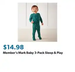 Sam's Club Member's Mark Baby 3-Pack Sleep & Play offer