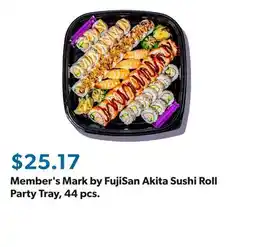 Sam's Club Member's Mark by FujiSan Akita Sushi Roll Party Tray, 44 pcs offer