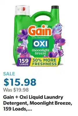 Sam's Club Gain + Oxi Liquid Laundry Detergent, Moonlight Breeze, 159 Loads, 170 fl. oz offer