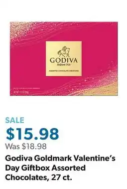 Sam's Club Godiva Goldmark Valentine's Day Giftbox Assorted Chocolates, 27 ct offer