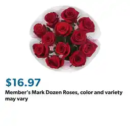 Sam's Club Member's Mark Dozen Roses, color and variety may vary offer