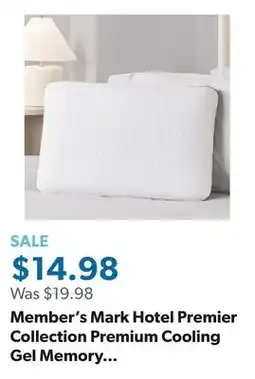 Sam's Club Member's Mark Hotel Premier Collection Premium Cooling Gel Memory Foam Pillow, Assorted Sizes offer