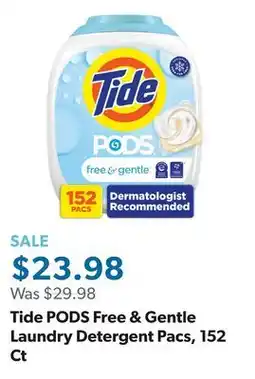 Sam's Club Tide PODS Free & Gentle Laundry Detergent Pacs, 152 Ct offer