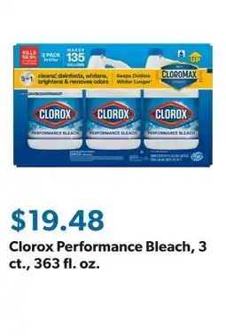 Sam's Club Clorox Performance Bleach, 3 ct., 363 fl. oz offer