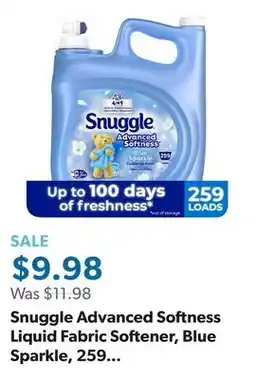 Sam's Club Snuggle Advanced Softness Liquid Fabric Softener, Blue Sparkle, 259 loads, 176 fl. oz offer