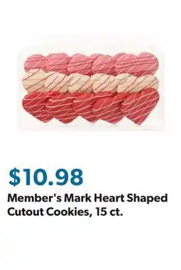 Sam's Club Member's Mark Heart Shaped Cutout Cookies, 15 ct offer