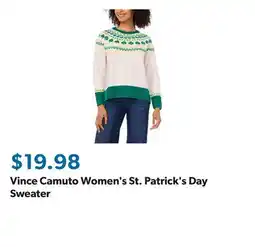 Sam's Club Vince Camuto Women's St. Patrick's Day Sweater offer