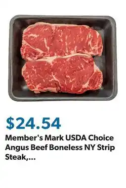 Sam's Club Member's Mark USDA Choice Angus Beef Boneless NY Strip Steak, priced per pound offer