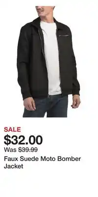 TJ Maxx Faux Suede Moto Bomber Jacket offer