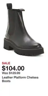 TJ Maxx Leather Platform Chelsea Boots offer