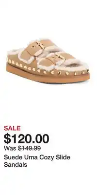 TJ Maxx Suede Uma Cozy Slide Sandals offer